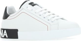Dolce & Gabbana Mens Portofino Sneaker White Calfskin