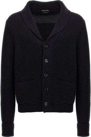 Tom Ford Blue Shawl Cardigan