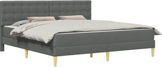 vidaXL Estructura De Cama Con Colch&oacute;n Gris Oscuro 180 X 200 Cm Tela Vidaxl