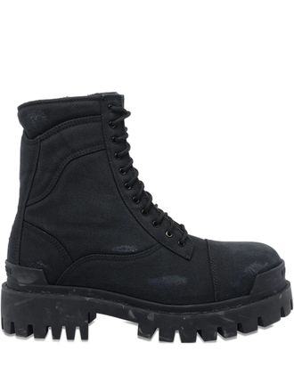 Balenciaga Strike veterlaarzen met rits - Zwart