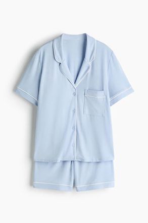 H&M Viscose-blend Pyjamas in Light Blue at Nordstrom, Size X-Large