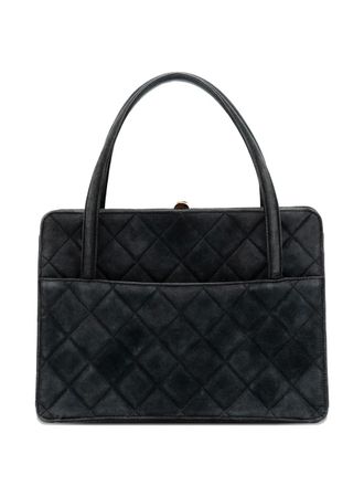 Chanel 1996-1997 Quilted Suede handbag - Grey