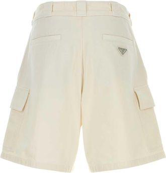 Prada Denim Bermuda Shorts - White