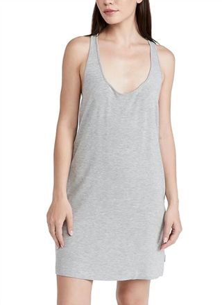 Calvin Klein Pure Rib Nightshirt In Grey Heather