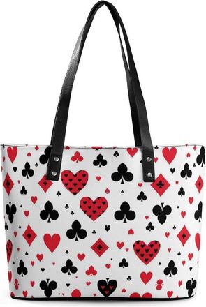 Generic Playing Card Poker Tote Bags for Women Cute Shoulder Purses Handbags