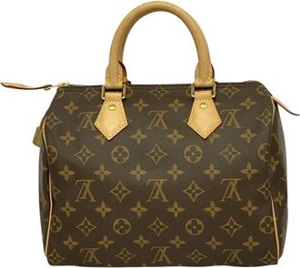 Louis Vuitton Pre-owned Handbags, female, Brown, Size: ONE SIZE Pre-owned Speedy Bandouliere 25 Monogram Satchel