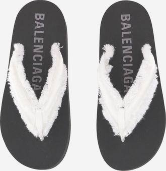 Balenciaga Womens Sandals Jet Lag Brushed Satin White Upper: Viscose Slippers Flat Shoes
