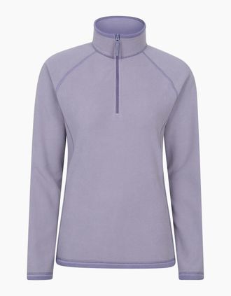 Mountain Warehouse Womens Mountain Warehouse Womens/Ladies Montana Half Zip Fleece Top - Purple - Size: 10