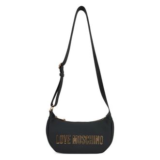 Love Moschino Logo Strap Shoulder Bag - Dames - Tassen - Zwart - Maat: ONE Size Poliester