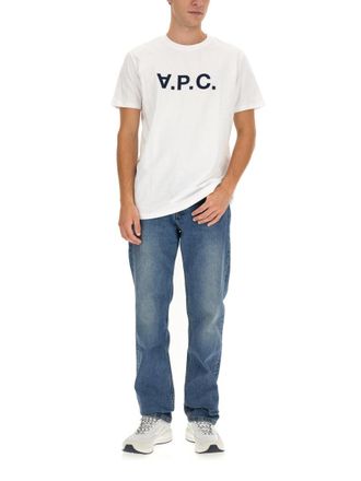 A.P.C. Cotton Straight Leg Jeans - Blue