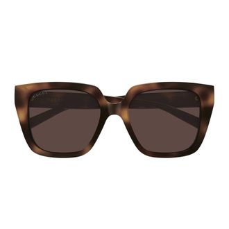 Gucci Sunglasses, unisex, Brown, Size: 54 MM Oversized Square Sunglasses
