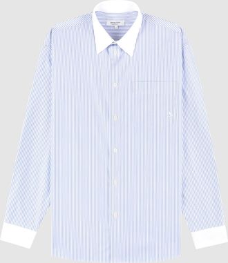 Sporty & Rich Chemise Src Oversized Blue Striped