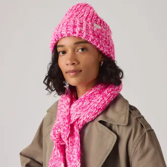 Levi's Gigi Chunky Beanie - Womens - One Size - Pink / Pin Glo