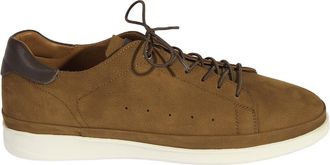 Desa Man Slip-Ons - Leather Upper and Lining, Elastic Laces, Flat Heel, Breathable | Brown - 44