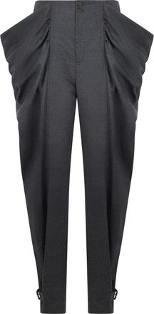 Alberta Ferretti Tapered Broeken - Dames - Broeken - Grijs - S - Wol - Broeken