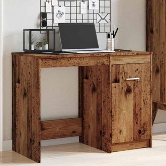 Berkfield Home Elegant Desk Old Wood 100x50x76 cm Engineered Wood in Brown | Size: 100 x 50 x 76 cm