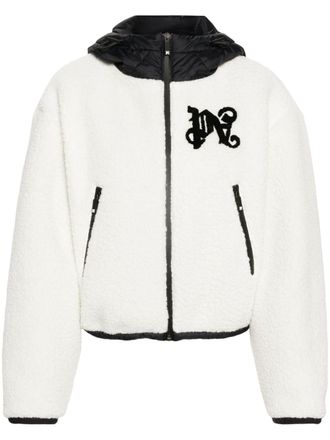 Palm Angels Womens Monogram Cozy Ski Jacket White - Size Small