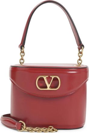 Valentino Garavani Rode Leren Handtas Stijlvol Elegant - Dames - Handtassen - Rood - ONE Size - Leer - Tassen