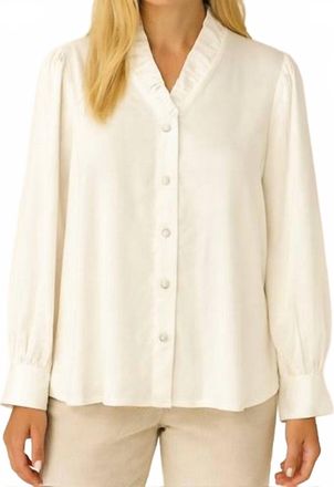 Suncoo Ruffle Dress Shirt In White