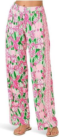 Lilly Pulitzer Bal Harbour Stretch Palazzo Womens Dress Pants Putting Green Hannah Engineered : XXS 32, Spandex/Viscose
