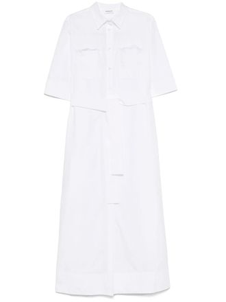 P.A.R.O.S.H. floral-embroidered maxi dress - White