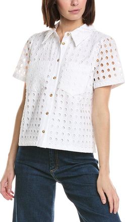 CeCe by Cynthia Steffe Collared Button Down Swing Top