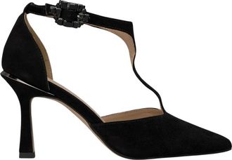 Alma En Pena Scherpe schoen met juwelen gesp - Dames - Pumps - Zwart - 42 EU - Schoenen