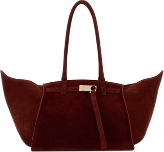 Benedetta Bruzziches Tiziano Red Suede Mame Handbag
