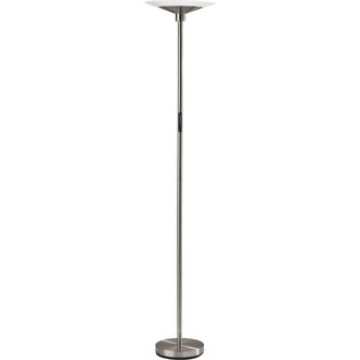 Adesso Solar LED Torchiere Floor Lamp in Brushed Steel at Nordstrom