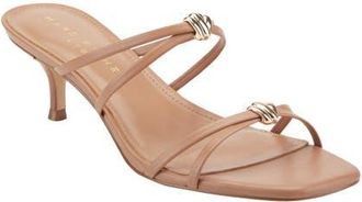 Marc Fisher Baizel Strappy Slide Sandal in Medium Natural at Nordstrom, Size 6.5