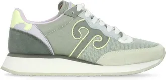 Wushu Ruyi Groene leren sneakers met Ruyi-logo - Dames - Sneakers - Groen - 37 EU - Leer - Schoenen