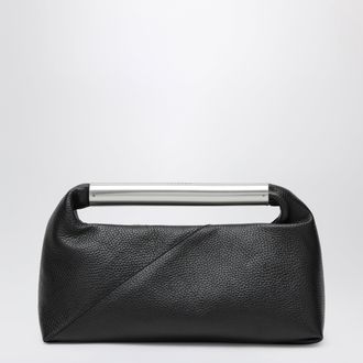 Maison Margiela Japanese Jewel Handle handbag in grained calf leather, black