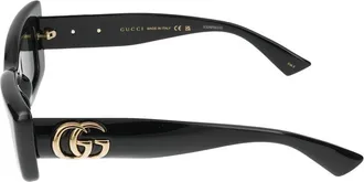 Gucci Womens Sunglasses Gg1827s 001 Black Grey 49-22-145 Injected