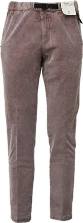 White Sand Washed Velvet Pants with Unique Pocket Details