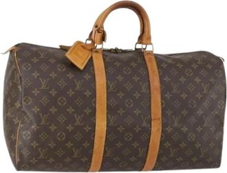 Louis Vuitton Pre-owned Weekend Bags, female, Brown, Size: ONE SIZE Pre-owned Canvas Weekend Bag