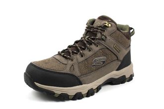 Skechers Mens SELMEN MELANO Hiking Boot, Chocolate Leather W/Mesh, 10.5 UK