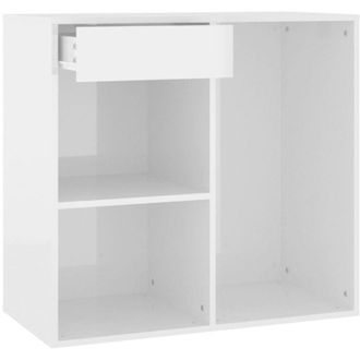 vidaXL Vidaxl - Cosmetic Cabinet High Gloss White 80x40x75 cm Engineered Wood