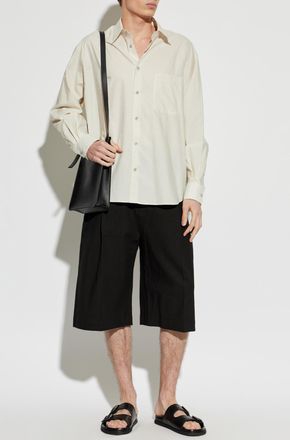 STUDIO NICHOLSON Fowld Shorts, Mens, Black