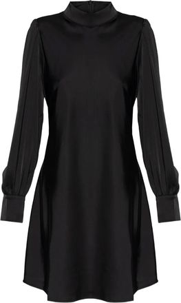 Gestuz high-neck long-sleeve midi dress - Black