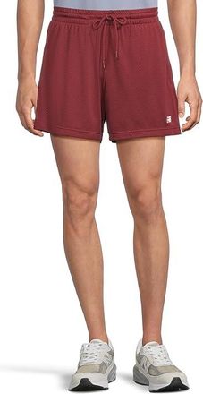 New Balance Sport Essentials Mesh Shorts 5 Mens Shorts Monarch Burgundy : 2XL, Mesh/Polyester