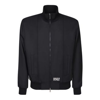 Dsquared2 Bomberjack - Heren - Bomber jackets - Zwart - M - Wol - Jassen