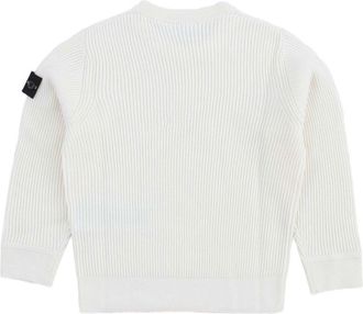 Stone Island Boys Junior Sweater White Virgin Wool