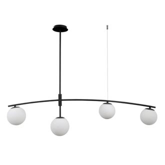 Netlighting Senai Modern 4 Light Bar Pendant Ceiling Light G9 in Black