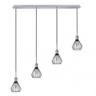Fabrilamp Fabrilamp - Ciondolo San Pietroburgo 4xe14 Nero/cromo Regx83x13 Cm