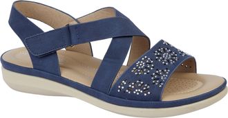 Jo & Joe Ladies lightweight slingback sandals with cushioned fit for ultimate comfort Sizes 4-8 (Navy 1, UK Footwear Size System, Adult, Women, Numeric, Medium