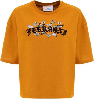 Chiara Ferragni Chiara Ferragni T-shirt - Dames - T-shirts - Bruin - S - Katoen - Tops