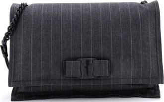 Ferragamo Viva Bow Flap Bag Printed Leather Medium