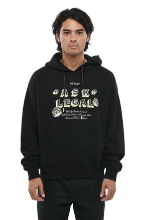 Off-white Black Graphic Print Hoodie