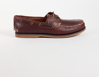 Timberland classiche scarpe da barca a 2 occhielli in pelle marrone