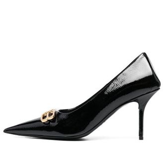 Balenciaga (WMNS) Balenciaga Square Knife BB 80mm Pumps Black Shiny Lambskin 694712WBD821080